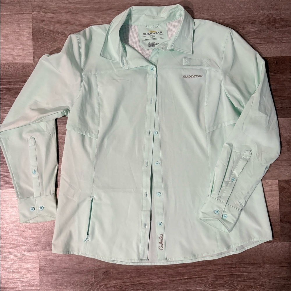 Women's Mint Green Long-Sleeve Shirt Jacket